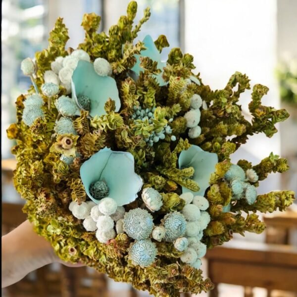 Buquê De Flores Para Arranjos Naturais Desidratada Rústica Azul - Image 3