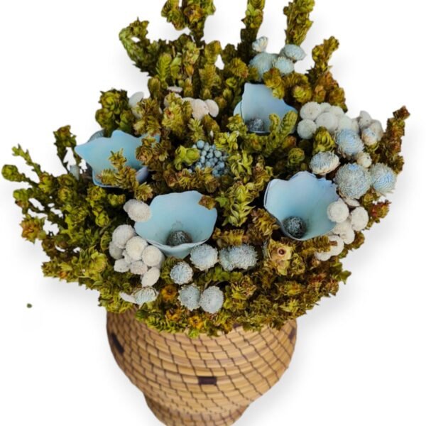 Buquê De Flores Para Arranjos Naturais Desidratada Rústica Azul - Image 5