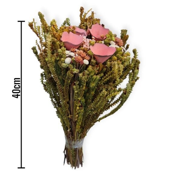 Buquê Romântico De Flores Rosas Secas Mix Para Arranjos Rosa - Image 2