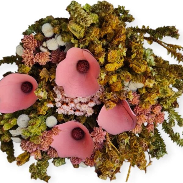 Buquê Romântico De Flores Rosas Secas Mix Para Arranjos Rosa - Image 3