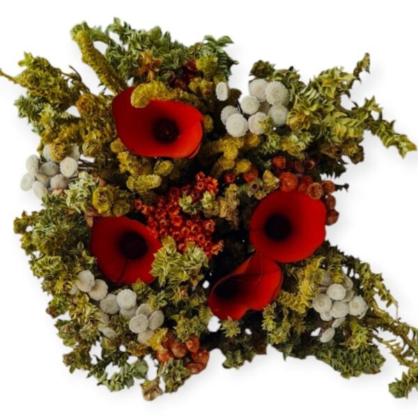 Buquê de Flores Vermelhas Secas Mix Para Arranjos Vermelho - Image 4