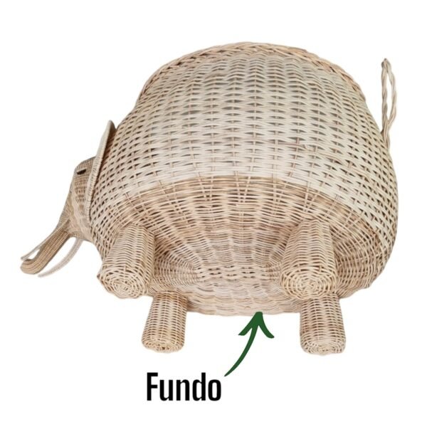 Cesto Elefante De Cipó Decoração Casa E Quarto De Bebê G - Image 3