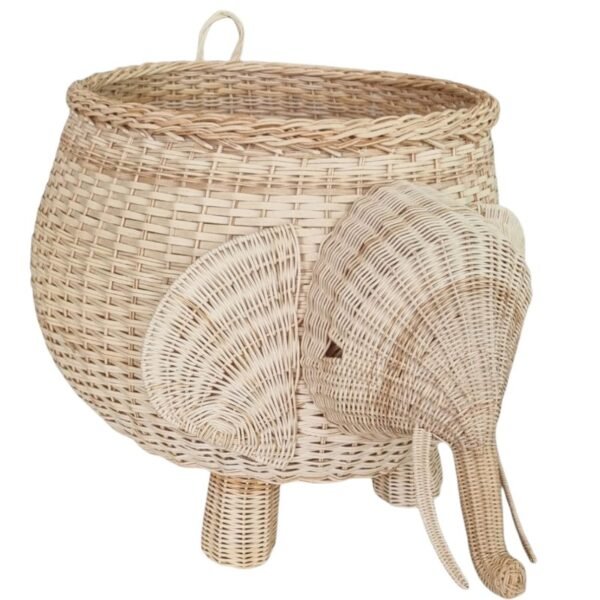 Cesto Elefante De Cipó Decoração Casa E Quarto De Bebê G - Image 4