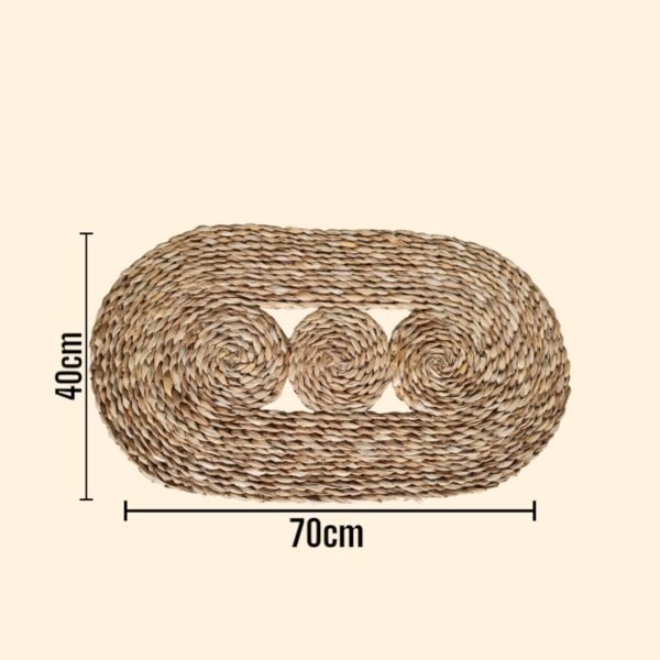 Tapete Capacho de Palha de Taboa Oval 40 x 70cm - Image 3