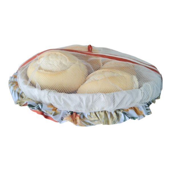 Cestinha Para Servir Pães De Bambu Com Proteção Tule E Ziper - Image 4