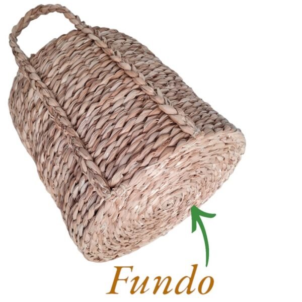Cesto Organizador de Palha de Taboa com alça 30 x 30cm - Image 4