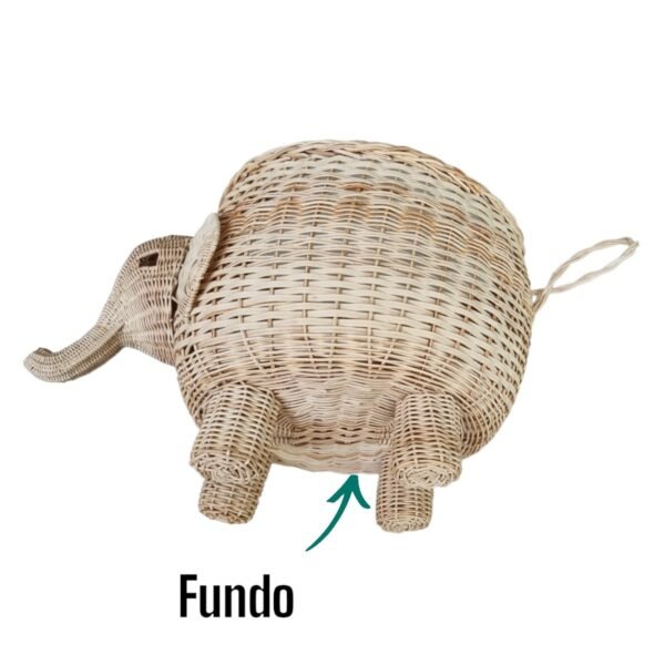 Cesto de Cipó Organizador Elefante P - Image 5