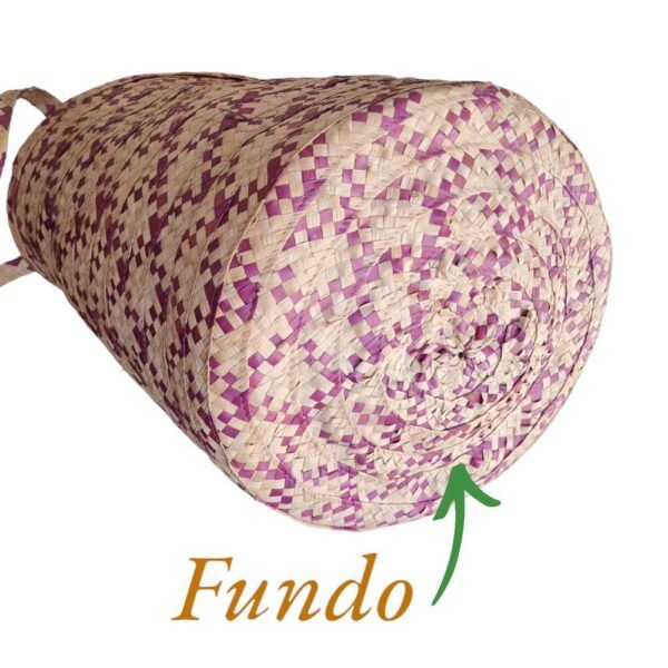 Cesto De Palha Estampado Flexível Para Decoração - Image 6