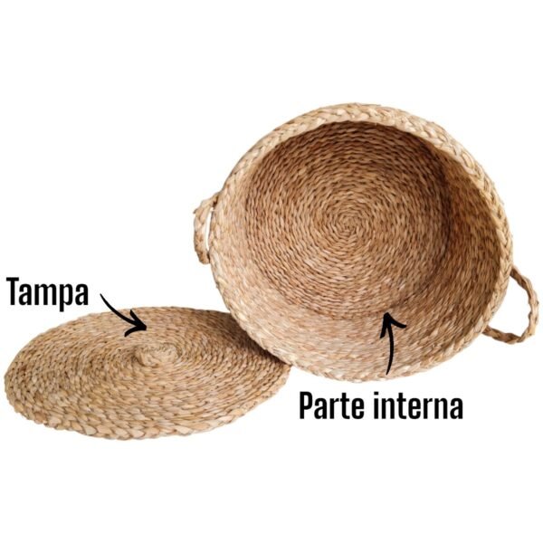 Cesto Organizador Com Tampa Para Roupa Tamanho Grande 35 x 50cm - Image 3