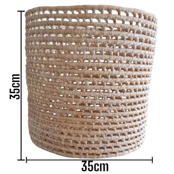Cesto Grande De Palha Decoração Casa Caixas Organizadoras 35 x 35cm - Image 2