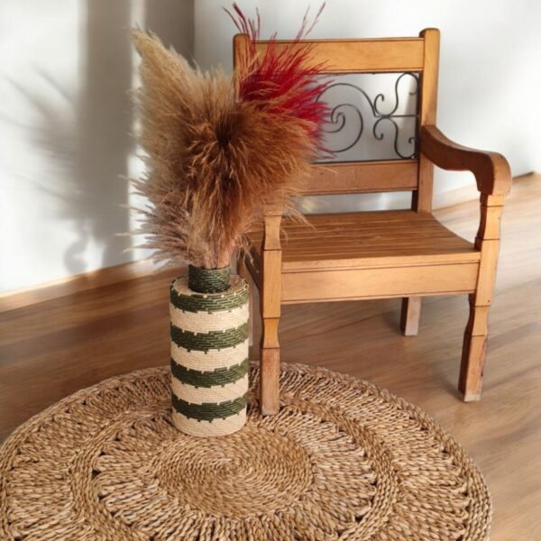 Vaso De Palha Para Arranjos Estilo Boho Decoração Orgânica - Image 2