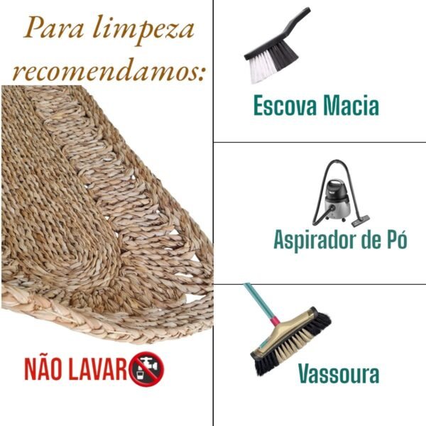 Passadeira de Palha de Taboa 150 x 50cm Oval - Image 4