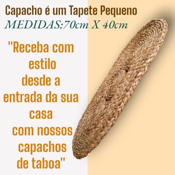 Tapete Capacho de Palha de Taboa Oval 40 x 70cm - Image 7