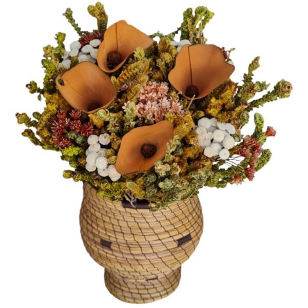 Vaso Decorativo com Arranjo Floral Desidratado