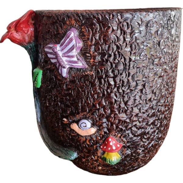 Vaso Cachepot de Barro Feito à Mão Rosa 28 x 30cm - Image 5