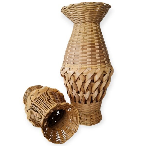 Vasos De Bambu Potiches Arranjos Plantas Secas Boho Kit 2 Un - Image 3