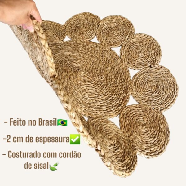 Tapete De Palha Modelo Flor De Taboa Feito A Mão Decoração - Image 6